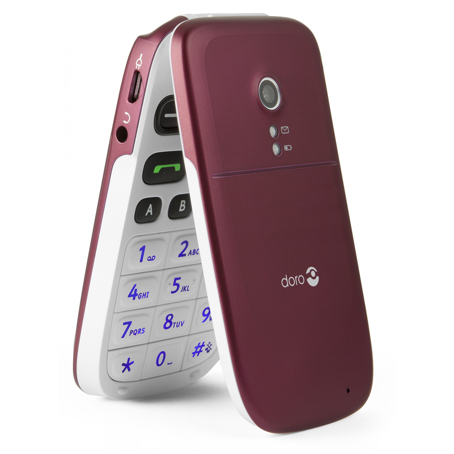 Doro PhoneEasy 621 Burgundy-White - Image 5